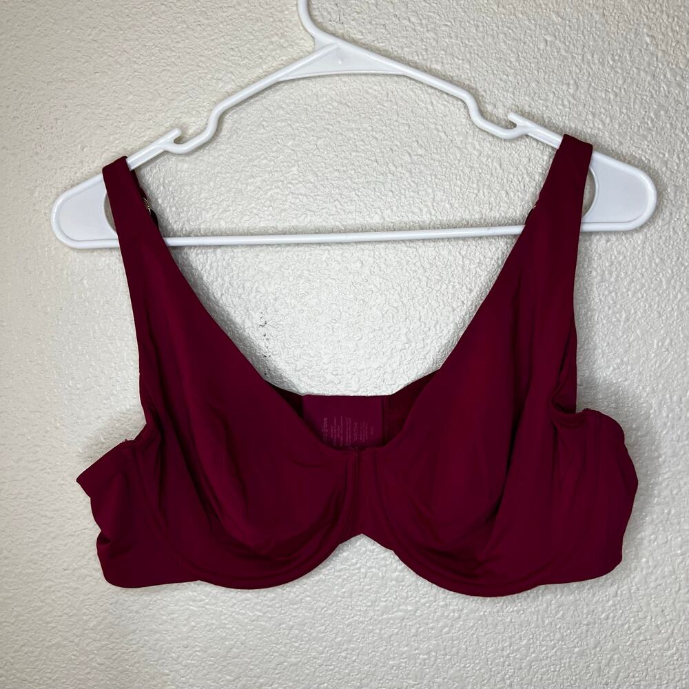 Thirdlove 24/7 Second Skin Unlined Bra in dark red 40C